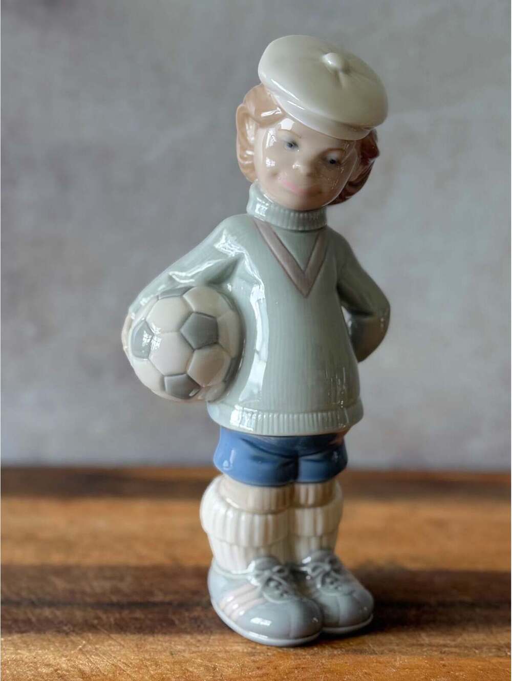 Vintage Lladro Soccer Player Boy Figurine | Spanish Porcelain Sports Decor